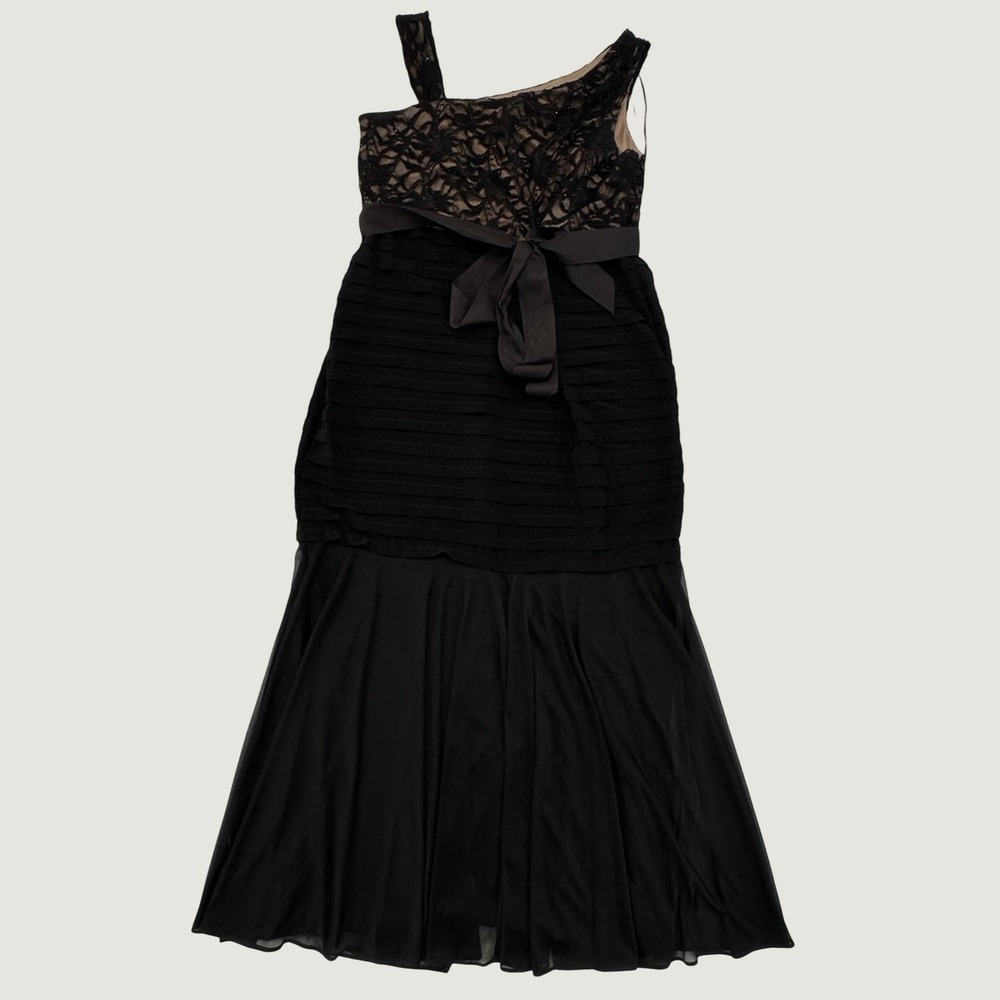 R&M Richards Premiere Women's 18W Black Lace Formal Evening Gown Maxi Dress